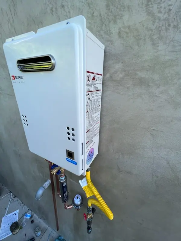 Tankless water heater installation for Kummer homes